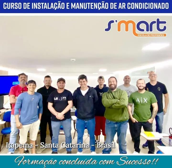 Outra turma formada no curso de ar-condicionado
